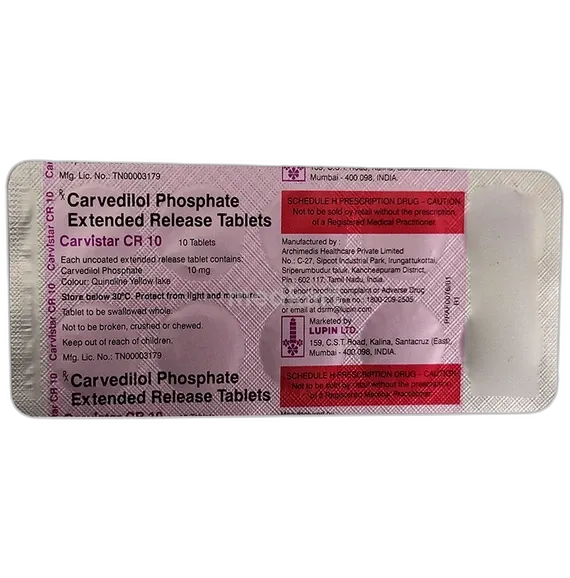 carvistar cr 10mg tablet 10's
